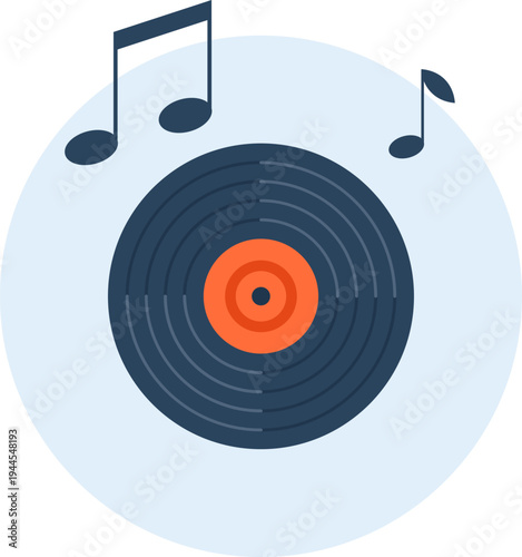 music flat web icon concept