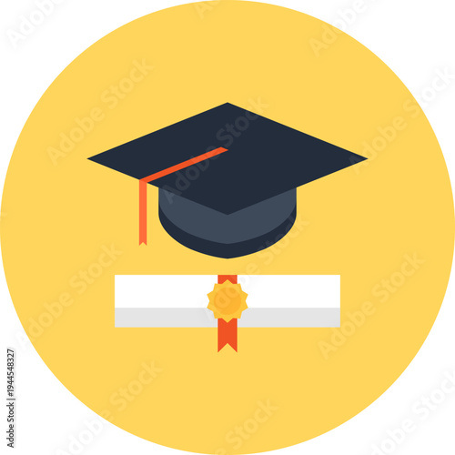 degree flat web icon concept