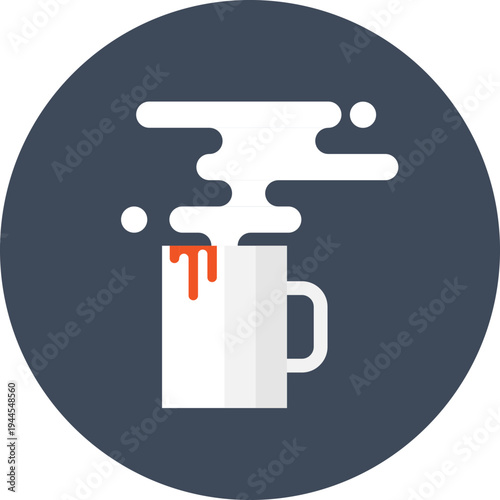 take a break flat web icon concept