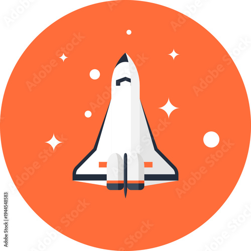 launch flat web icon concept