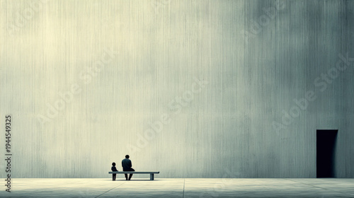 A sad family sitting together