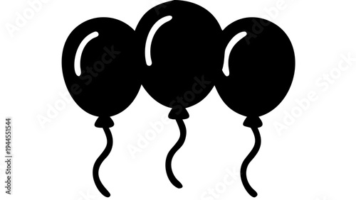 Party balloons vector icon