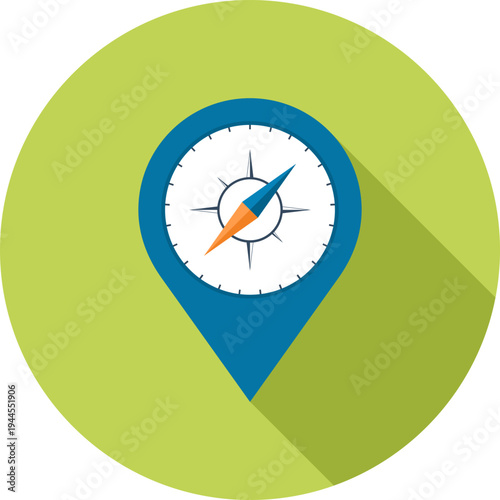 geolocation flat web icon concept