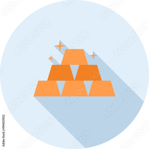 gold standard flat web icon concept