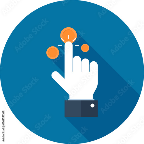 pay per click flat web icon concept