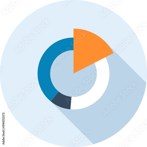 data analysis flat web icon concept