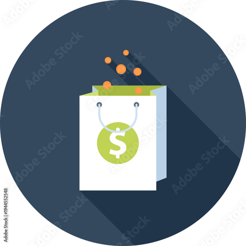 affiliate marketing flat web icon concept