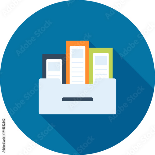 file management flat web icon concept