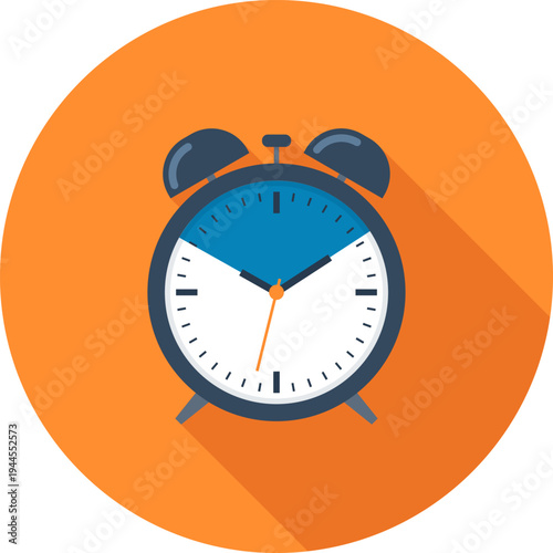 time management flat web icon concept