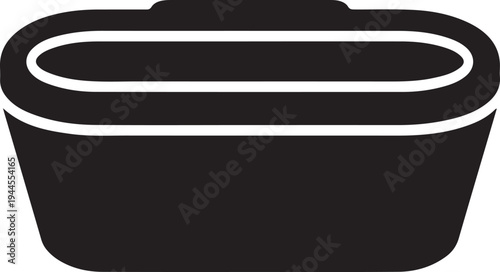 Insulated lunch container food storage box icon