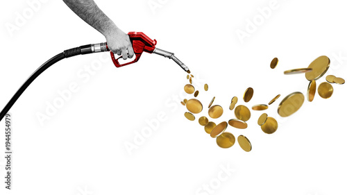 Cuadro en lienzo Rising fuel prices, rising oil prices