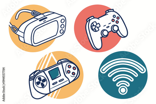 Gaming devices with controllers and wifi symbol technology