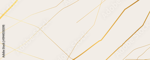 Gold Kintsugi crack pattern on whitish background