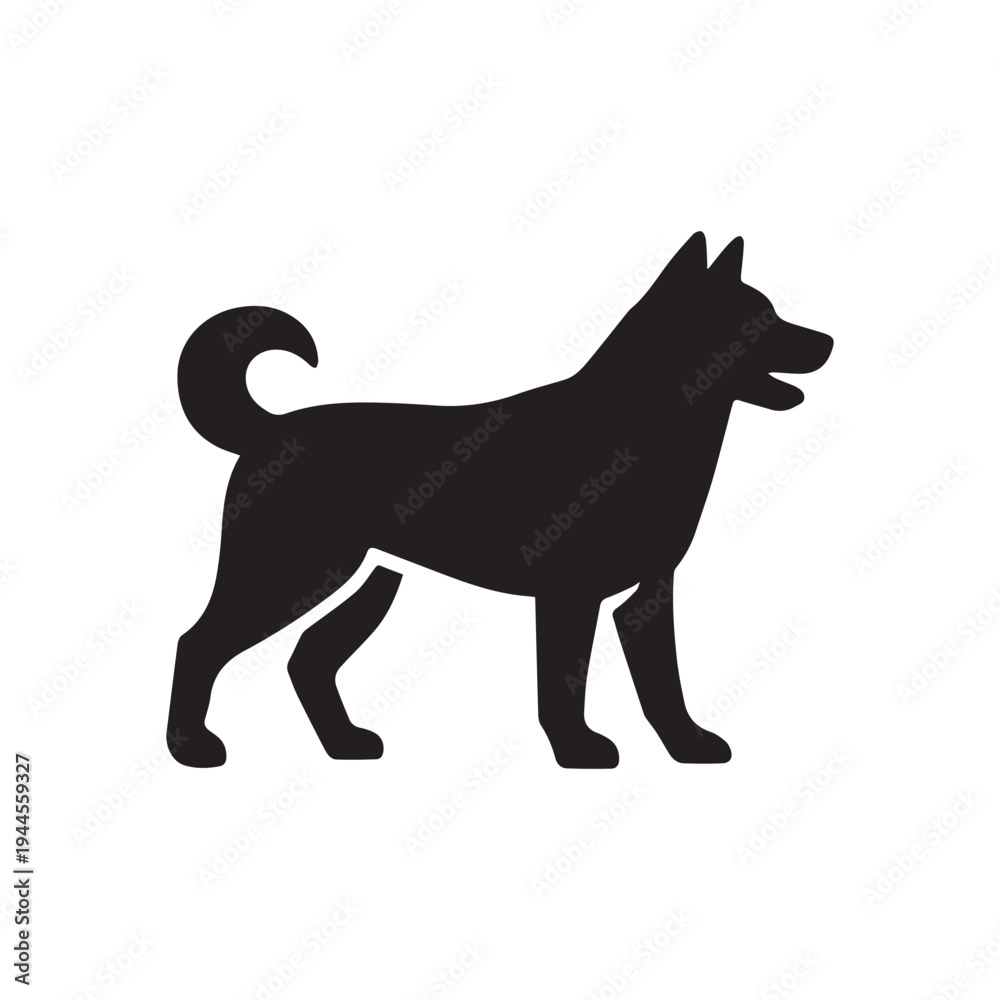 Obraz premium Standing Dog Silhouette