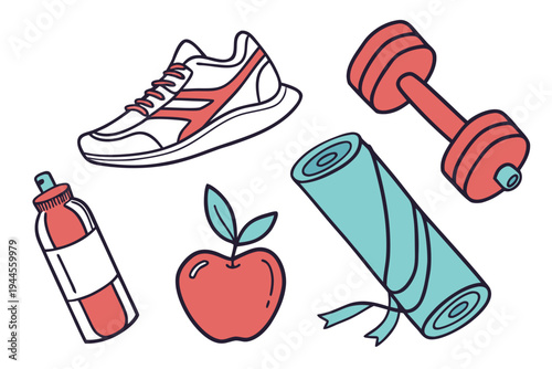 Fitness and exercise including shoe dumbbell and smartphone