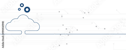 cloud icon technology background and network computing