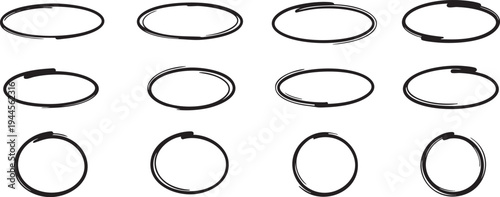 Black Rubber O Rings Isolated.