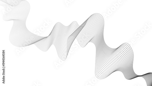 Abstract backdrop with grey wave gradient lines