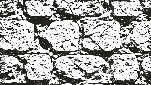 Stone wall texture rough rugged natural rock surface with uneven cracks and aged appearance