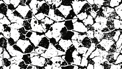 Black and white cracked grunge texture abstract distressed scratched surface background for design, vintage worn look