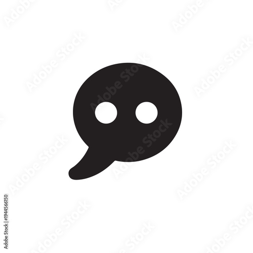 Chat message bubble icon vector editable EPS conversation symbol