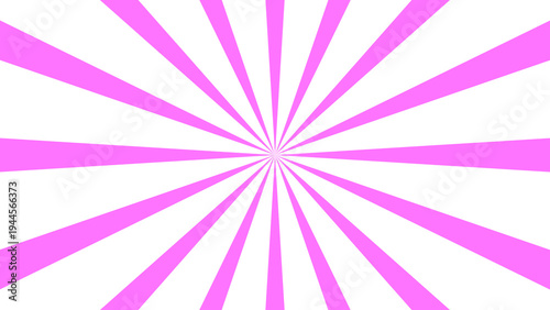 Abstract pink radial rays with starburst pattern from center. PNG. Transparent background. Retro sunburst design, perspective lines. Disco party posters, music events, club flyers, advertising banners