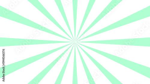 Abstract green radial rays with starburst pattern from center. PNG. Transparent background. Retro sunburst design, perspective lines. Disco party posters, music events, club flyers, advertising banner