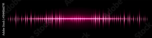Horizontal white light waveform composition. Bright glowing line, vertical pulse spikes, radiant center, dark gradient backdrop, abstract audio signal atmosphere, luminous digital energy effect
