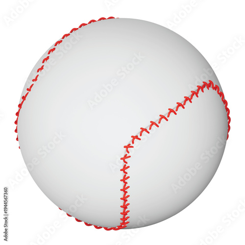 Baseball Ball 3d rendering isometric icon.