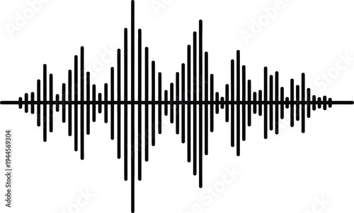 Sound wave pattern graphic representation