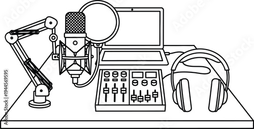 Vintage typewriter with papers and office supplies on a desk