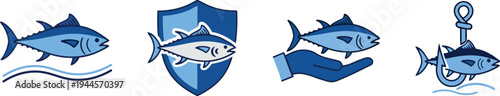 Celebrate world tuna day with blue tuna illustrations and learn about sustainable tuna fishing