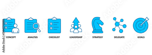 Banner planning concept vector illustration with icons 