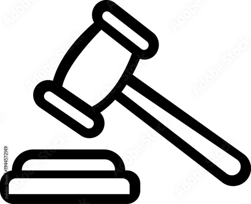 Gavel set icons. Judge gavels collection flat icon. Auction hammer icon. Gavel icon in different style. Court tribunal symbol - stock vector. isolated on transparent background