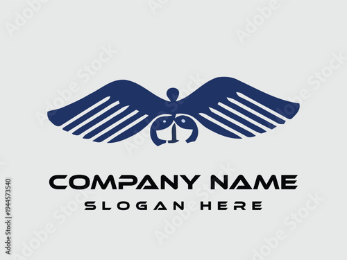 Wing illustration, Wings icon and logo design