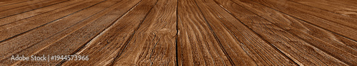 Photography brown red painted wood planks floor, perspective view