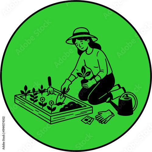 man working on a lawn