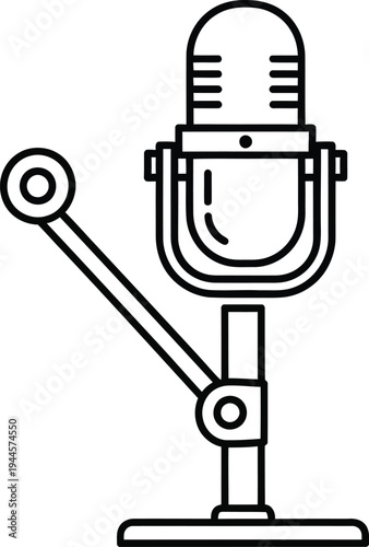 Vintage microphone illustration