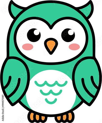funny cartoon monster owl