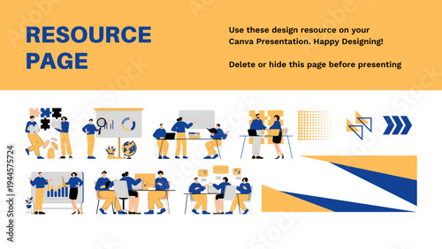 Blue Yellow and White Illustrative Kick Off Meetin