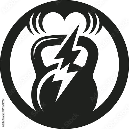Mythical figure with lightning bolt symbolizing power and energy