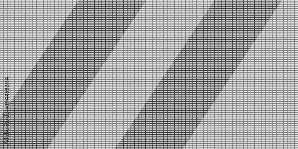 Fototapeta premium Narrow black-white vertical lines. Symmetric geometric ornament. Striped seamless pattern, abstract wallpaper. Digital paper for textile print, page fill. Vector