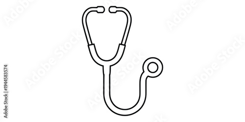 Professional medical stethoscope icon designed for healthcare and clinical applications