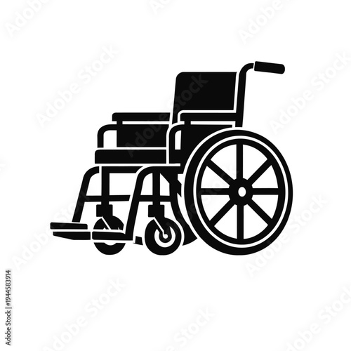 Essential Manual Wheelchair Icon: A Comprehensive Symbol for Mobility, Accessibility, Disability Support, Patient Care, Medical Equipment, and Independent Living Solutions, Promoting Freedom & Inclusi