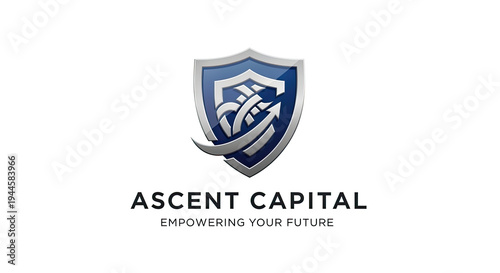 Free Download A logo featuring a shield with a stylized arrow and a globe, with text. - GFXLoad
