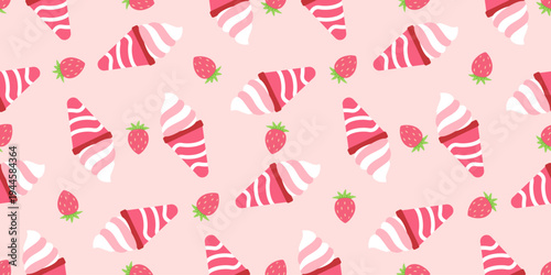 ice cream seamless pattern vector illustration. ice cream seamless pattern background. 