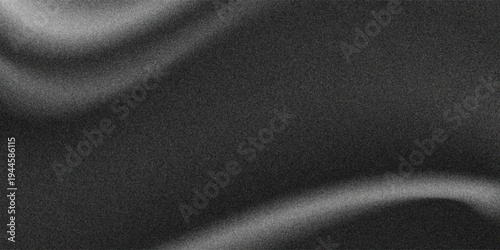 White and black grain background with wavy noise gradient gradation. Chrome metal liquid backdrop with rough noise texture, grunge dot fabric. Glitter ombre poster. Trendy grainy abstract vector bg