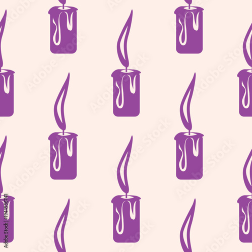 Silhouettes Magic symbols seamless pattern, with magical elements such as snake, eye, tarot cards, hand, skull, potion, moon, butterfly, mushrooms, stars. Witchcraft theme symbols and elements.