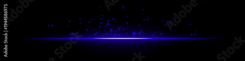 Bright glowing horizon particles composition. Bright horizontal light line, scattered spark dots above, radiant center, dark gradient backdrop, fiery atmosphere, floating embers, luminous glow texture