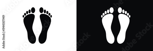 Baby feet icon vector set. footprint, newborn, kids feet sign. Vector Illustration . EPS 10 .